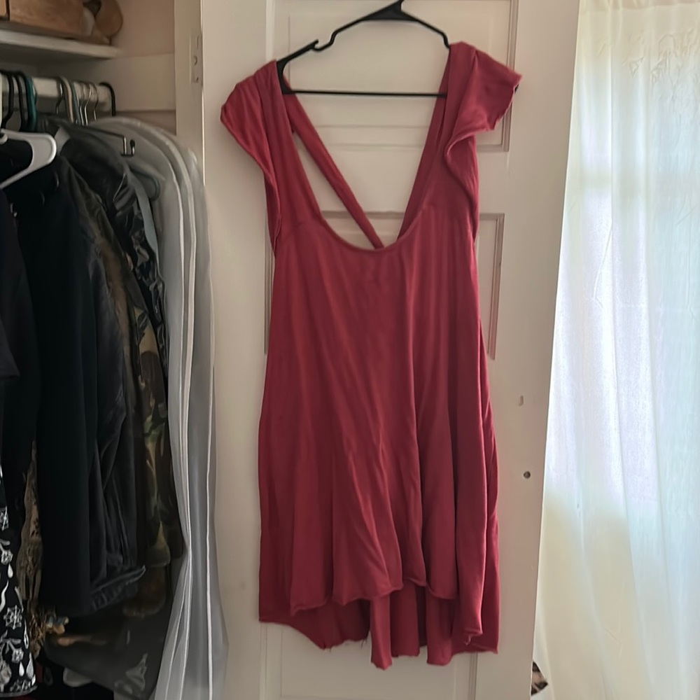 Free people rose mini dress 🩷